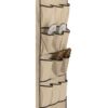 Tan 27-inch Portable Storage Closet Wardrobe with Shoe Organizer - Image 4