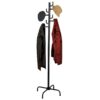 Black Metal Coat Rack Entry Hall Tree Hat Rack