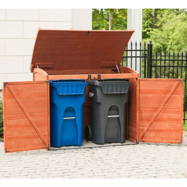 Outdoor 34-inch x 62-inch Wooden Storage Shed with Lockable Doors - Image 2