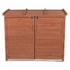 Outdoor 34-inch x 62-inch Wooden Storage Shed with Lockable Doors - Image 4