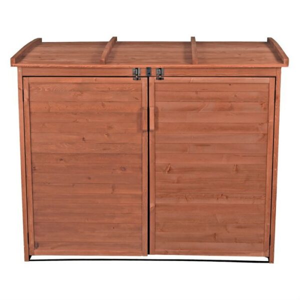 Outdoor 34-inch x 62-inch Wooden Storage Shed with Lockable Doors - Image 4