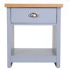 Gray Oak Finish Wood Top 1-Drawer Sofa Table Nightstand with Bottom Shelf - Image 3
