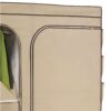 Khaki Double Door Wardrobe Portable Clothes Closet with Shoe Storage - Image 4
