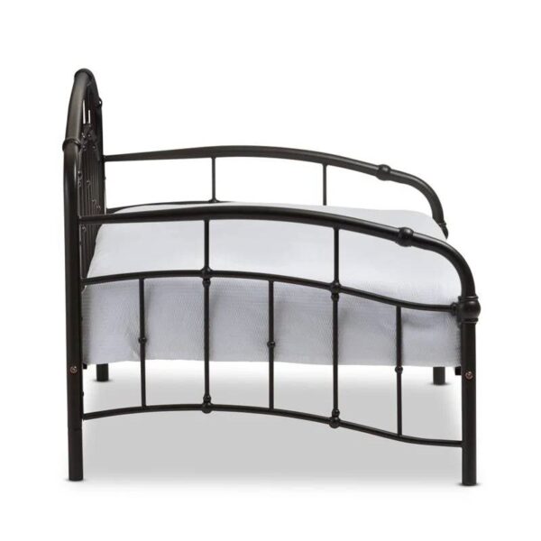 Twin Modern Classic Metal Daybed in Dark Bronze with Elegant Metalwork - Image 3