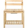 Outdoor Garden Wood Potting Bench Expandable Top with Food Grade Plastic Sink - Image 2