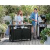 Outdoor Grill Party Bar Serving Cart with Storage in Graphite Grey - Image 2
