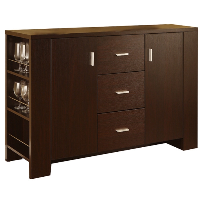 Modern Dining Buffet Sideboard Server in Cappuccino Finish - Image 3