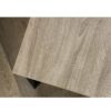 Modern Metal Frame End Table Nightstand with Taupe Finish Wood Top Side Table - Image 3