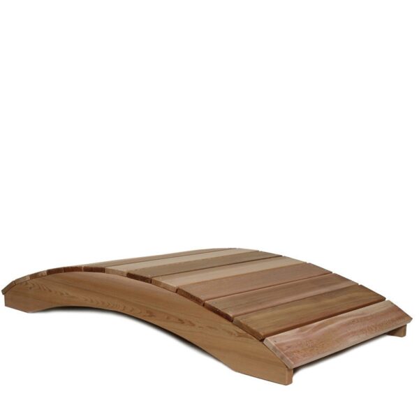 8-Ft Garden Bridge in Western Red Cedar - Natural Unstained Finish - Image 2