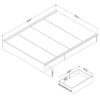 Queen size Modern White Platform Bed Frame with 2 Storage Drawers - Image 2