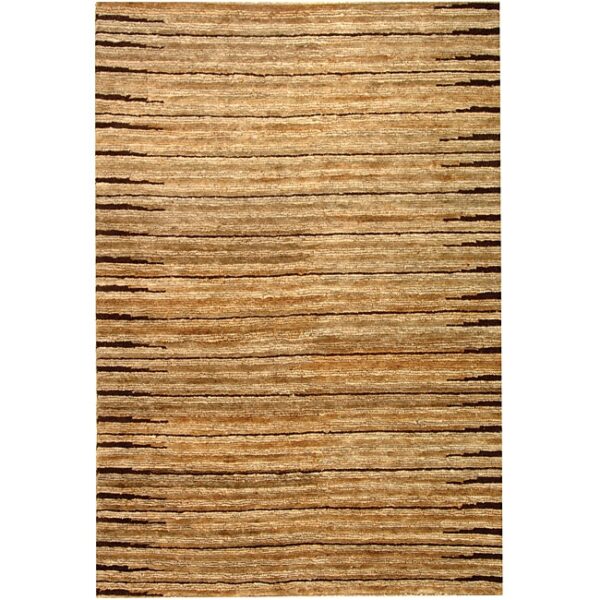 Hand-knotted All-Natural Fields Beige Hemp Rug (8' x 10')