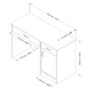 Home Office Work Desk in Black Finish - Image 3