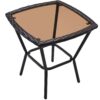 Red 3 Piece Patio Set Rattan Wicker Rocking Chairs with Coffee Table - Image 3