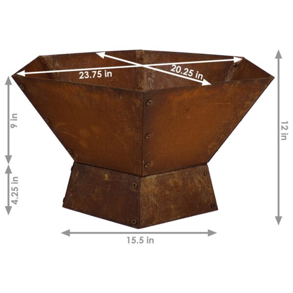 23 Inch  Rustic Steel Affinity Fire Pit - Image 5