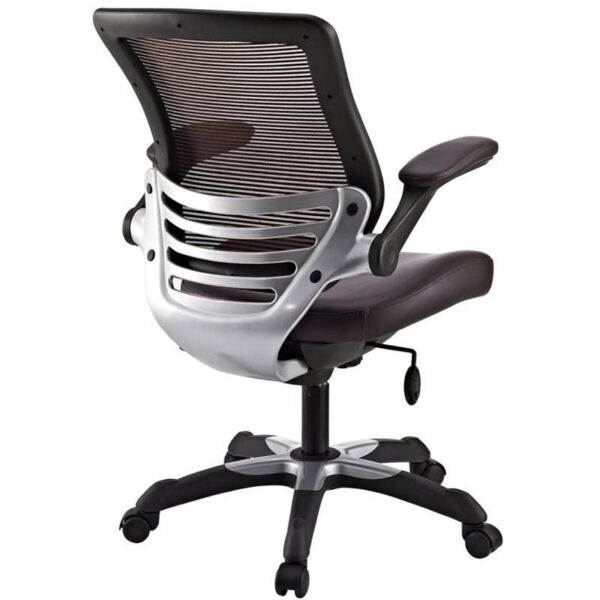 Modern Brown Mesh Back Ergonomic Office Chair  with Flip-up Arms - Image 3