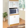 Tall Kitchen Storage Cabinet Cupboard with Microwave Space - Image 2