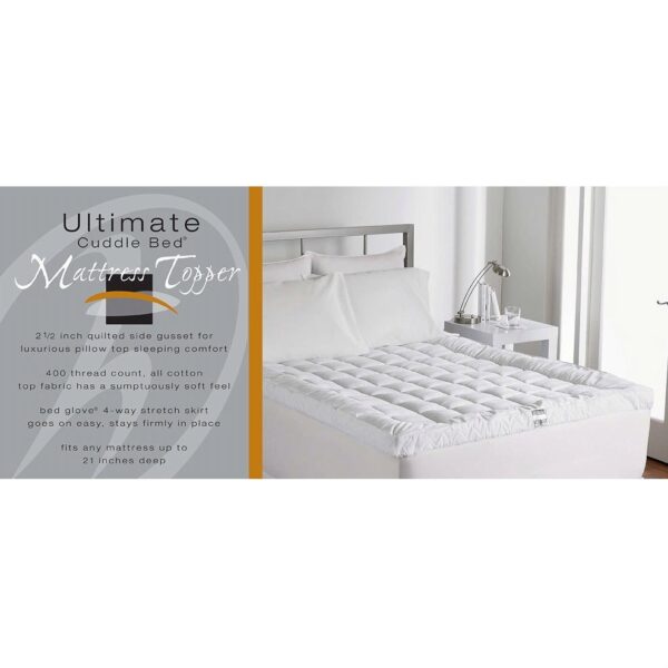 Queen size 400 Thread Count Cuddle-Bed Mattress Topper - Image 2