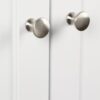 White Space Saving Over Toilet Bathroom Storage Cabinet with Glass Panel Doors - Image 4