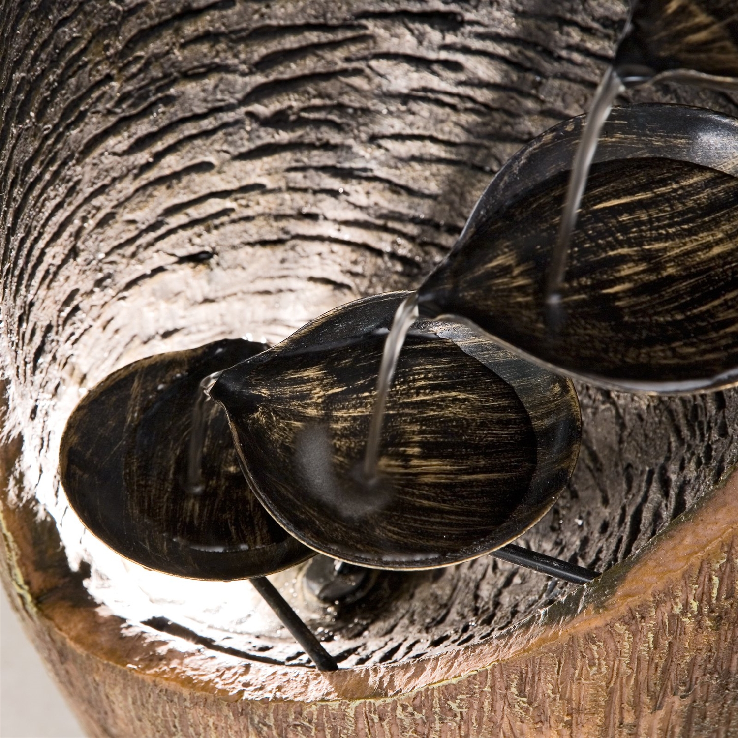 Indoor / Outdoor Cascading Trickling Fountain with Light - Water Recirculates - Image 3