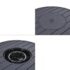 50,000 BTU Grey Wicker Round LP Gas Propane Fire Pit w/ Faux Wood Tabletop and Cover - Image 4