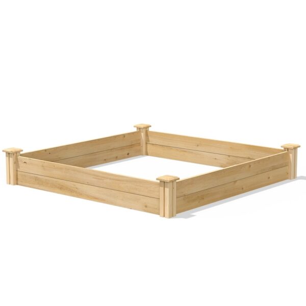 4 ft x 4 ft Cedar Wood Raised Garden Bed - Made in USA - Image 2