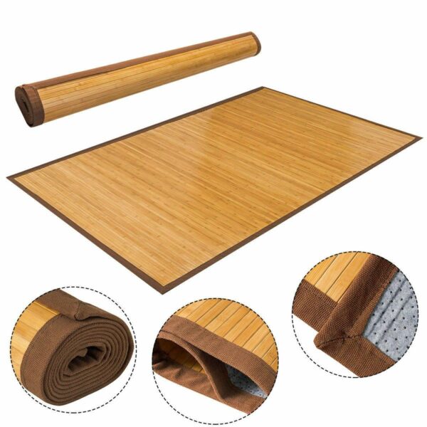 5' x 8' Indoor/Outdoor 100% Bamboo Area Rug Floor Carpet - Image 4