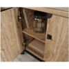 Mesquite FarmHome 3 Tier Entryway Bookcase Storage Cabinet Fixed Casters - Image 4