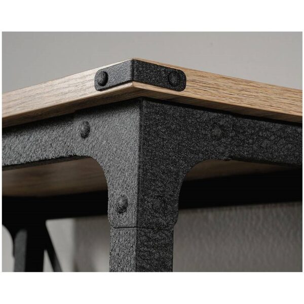 Mesquite FarmHome 3 Tier Entryway Bookcase Storage Cabinet Fixed Casters - Image 5
