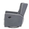 Modern Gray Wingback Polyester Upholstered Swivel Recliner Rocking Chair - Image 4