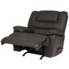 Sturdy Brown Padded Faux Leather Rocking Recliner Chair - Image 3