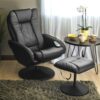 Sturdy Black Faux Leather Electric Massage Recliner Chair w/ Ottoman - Image 2