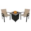 3-Piece Antique Bronze Propane Fire Pit Set