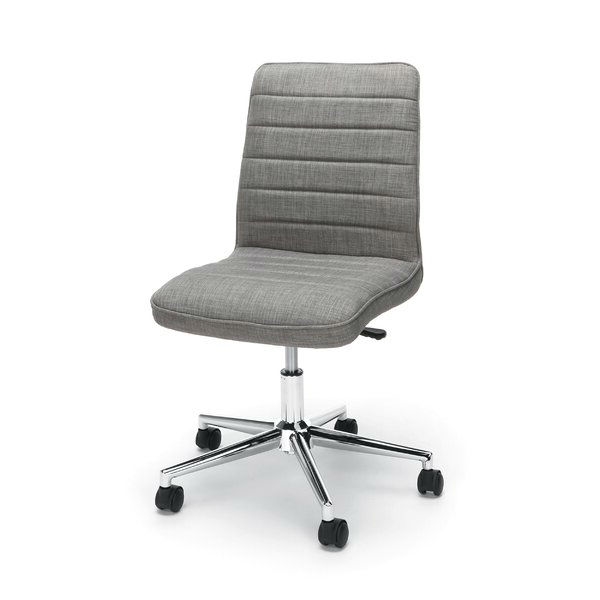 Gray Upholstered Lumbar Support Heavy Duty Conference Chair