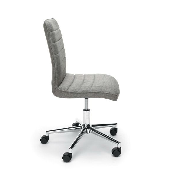 Gray Upholstered Lumbar Support Heavy Duty Conference Chair - Image 3