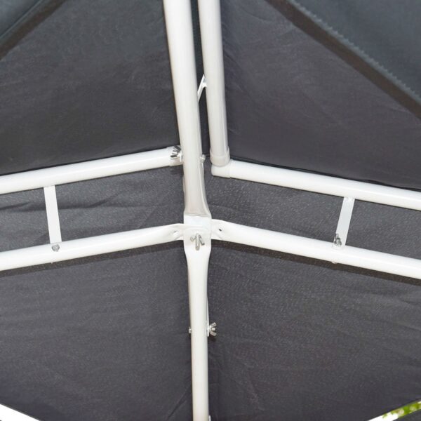 11.5ft x 11.5ft Steel Gazebo Canopy Awning Tent Gray - Image 3