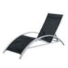 3 Piece Complete Black Outdoor Patio Pool Lounger Set - Image 4