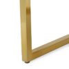 Modern Rose Velvet Channel Tufted Brass-Plated Retro Office Chair - Image 3