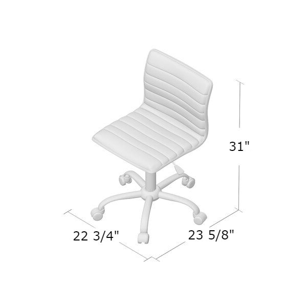 Heavy Duty White Channel-Tufted Conference Chair - Image 4