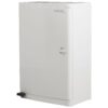 No Hands 18-Gallon Kitchen Trash Can in White with Food Pedal Lid - Image 2