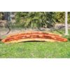 Japanese Style Functional 4-Ft Wood Garden Bridge in Outdoor Sealed Redwood - Image 2
