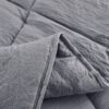 King Size Grey 3 Piece Microfiber Reversible Comforter Set - Image 4