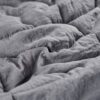 King Size Grey 3 Piece Microfiber Reversible Comforter Set - Image 5