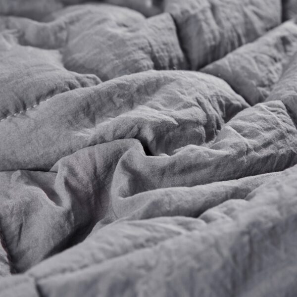 King Size Grey 3 Piece Microfiber Reversible Comforter Set - Image 5