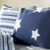 King Navy Stars And Stripes At Night Quilt Coverlet Bedspread Set - Image 3