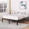 King Heavy Duty Metal Platform Bed Frame with Wood Slats 3,500 lbs Weight Limit - Image 3