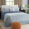 King 8-Piece Polyester Microfiber Reversible Quilt Set with Cotton Sheets - Image 2