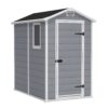 Ventilated Top Plastic Shed for Outdoor Lawn Garden Tool Storage
