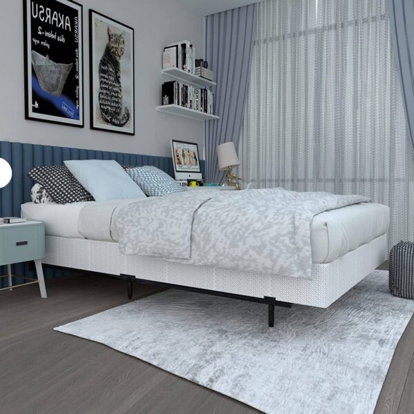 King 9-Leg Metal Bed Frame with Headboard Brackets 3,000 lbs. Max Weight Limit - Image 3