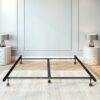 King size Heavy Duty 7-Leg Metal Bed Frame with Locking Rug Roller Casters Wheels - Image 3