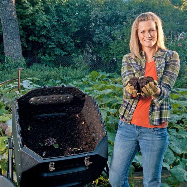 65-Gallon Compost Tumbler - Heavy Duty UV Protected - Image 3